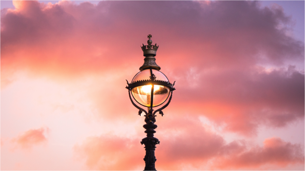 Small London photography print used as quiet wall art in a home corner.