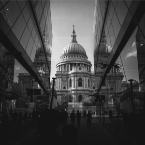 Symmetry & Stone — St. Paul's Cathedral Black and White Print