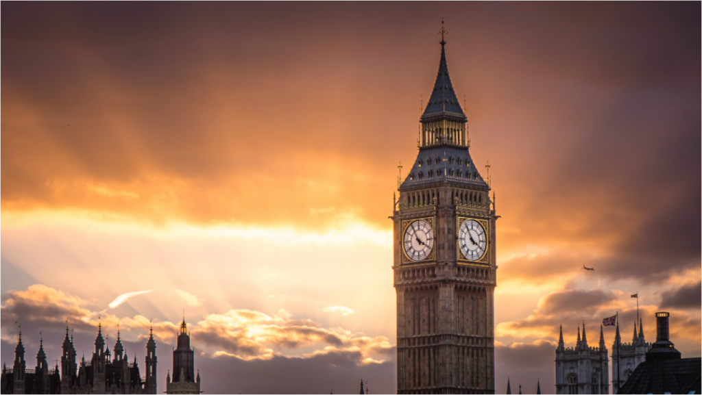 Big Ben Under a January Sky — London Sunset Photography Print