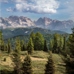 Mountain landscape photography print showing how horizontal wall art can open a room.